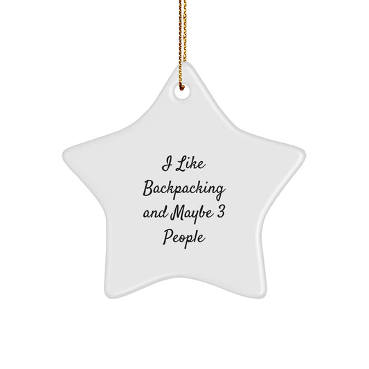 Backpacking Star Ornament Idea for Coworkers Christmas Gift - Image 1