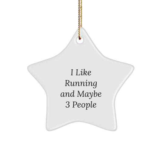 Favorite Running Christmas Ornament Gift for Kids - I Like Running And - Image 1