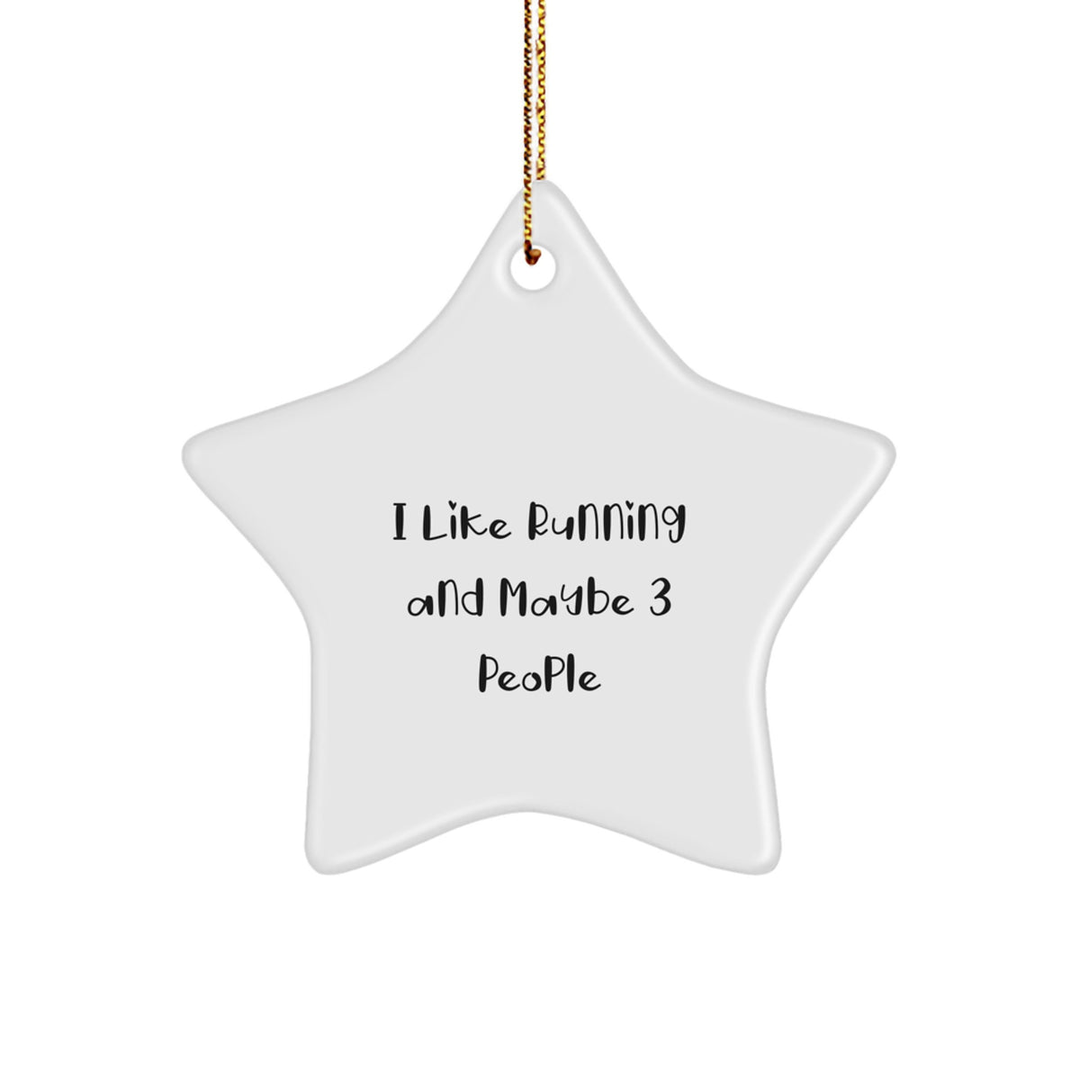 Christmas Ornament Gift for Family I Like Running And Maybe 3 People - Image 1