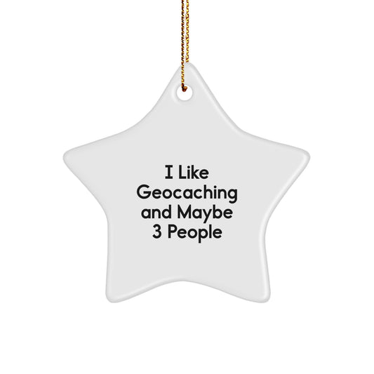 Witty Geocaching Christmas Ornament Gift for Friends - Novelty Holiday - Image 1
