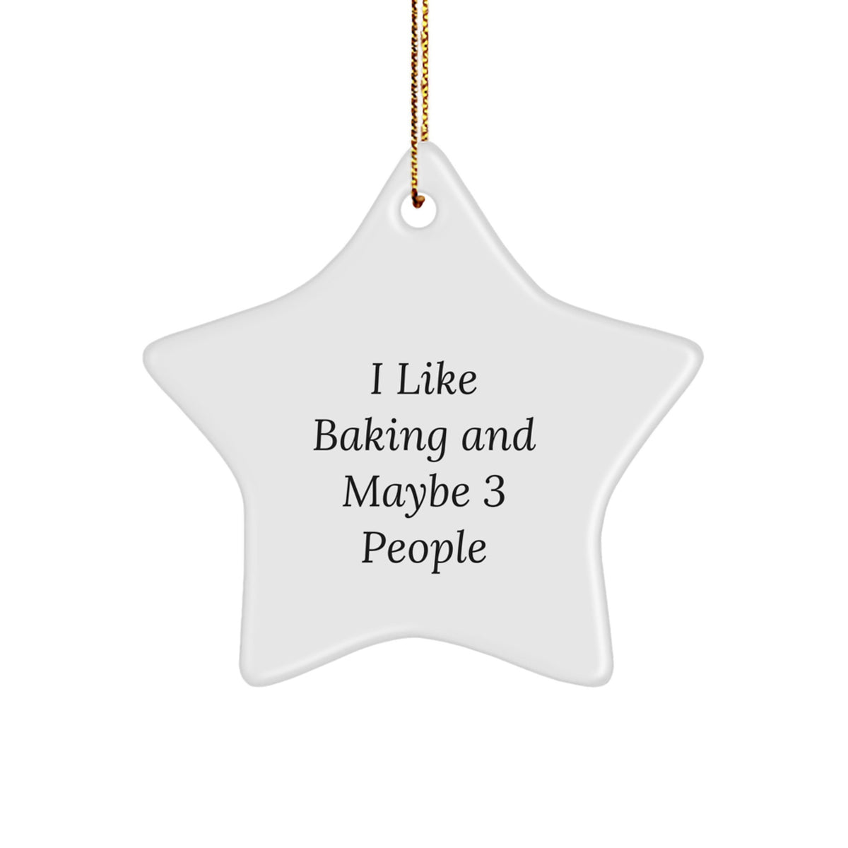 Witty Christmas Ornament Gift for Roommates - I Like Baking And Maybe 3 - Image 1