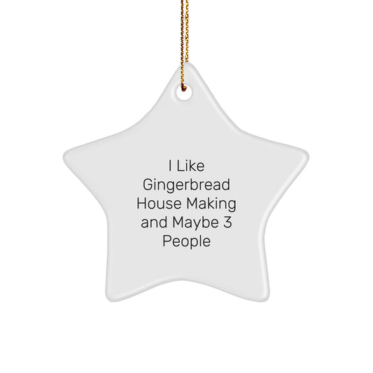 Christmas Gift Whimsical Gingerbread House Ornament for Teens - I Like - Image 1