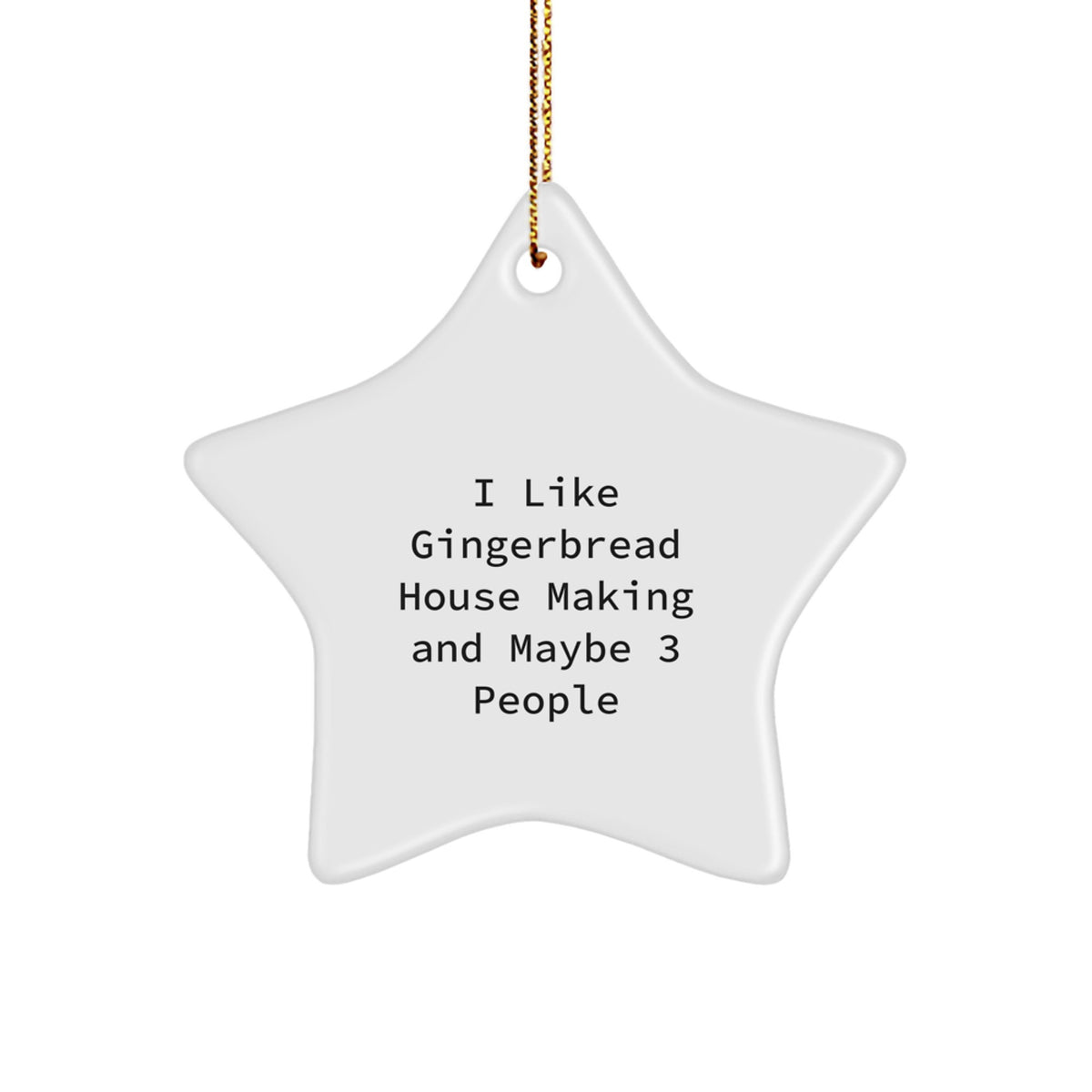 Christmas Ornament Gift Gingerbread House Making And Maybe 3 People - Image 1