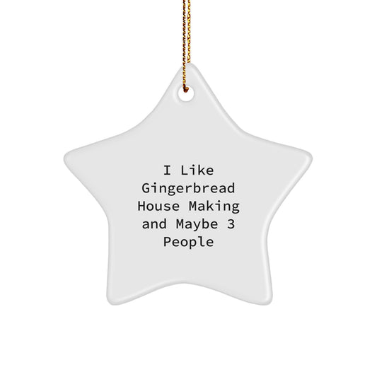 Christmas Ornament Gift Gingerbread House Making And Maybe 3 People - Image 1