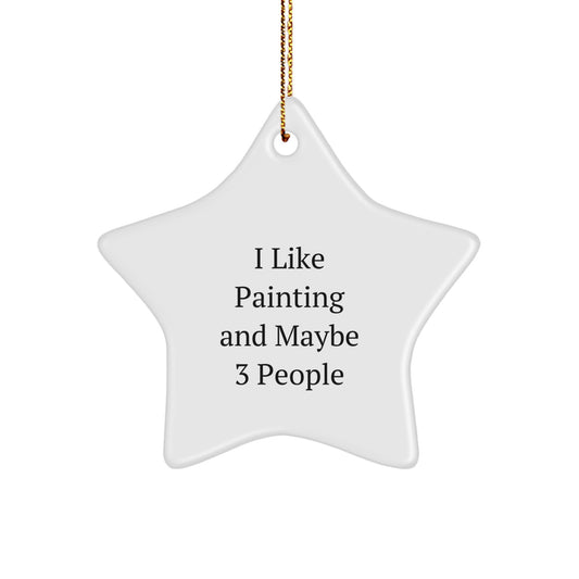 Painting Star Keepsake Holiday Christmas Ornament for Him Gift - Image 1