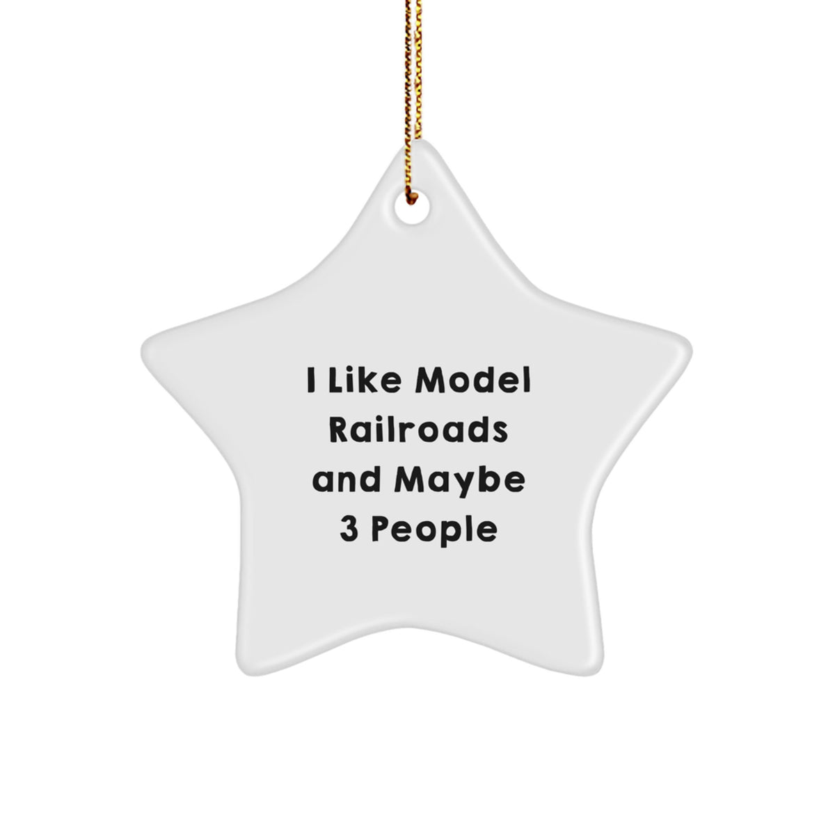 Model Railroads Keepsake Christmas Unique Gift for Him Star Ornament - Image 1