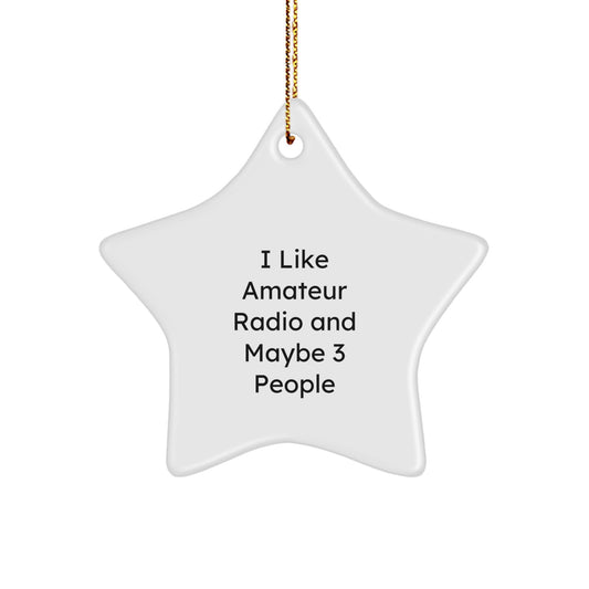 Christmas Gift Amateur Radio Star Ornament - Delight Him With A Quirky - Image 1