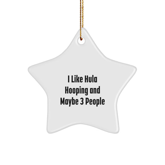 Christmas Gift for Teens Playful Hula Hooping Star Ornament - I Like - Image 1