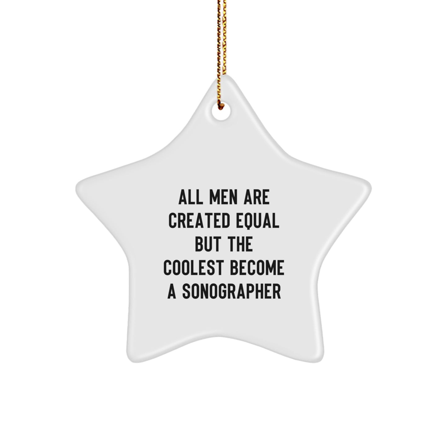 Christmas Gift Keepsake Star Ornament for Her Present - Sonographer - Image 1