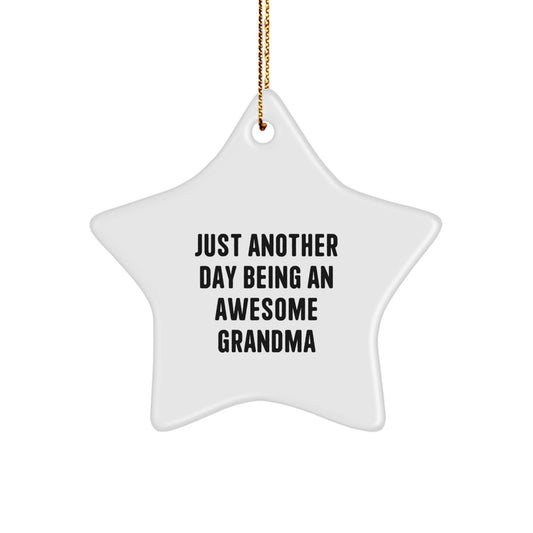 Christmas Ornament Gift for a Daughter Treasure Awesome Grandma Quote - Image 1