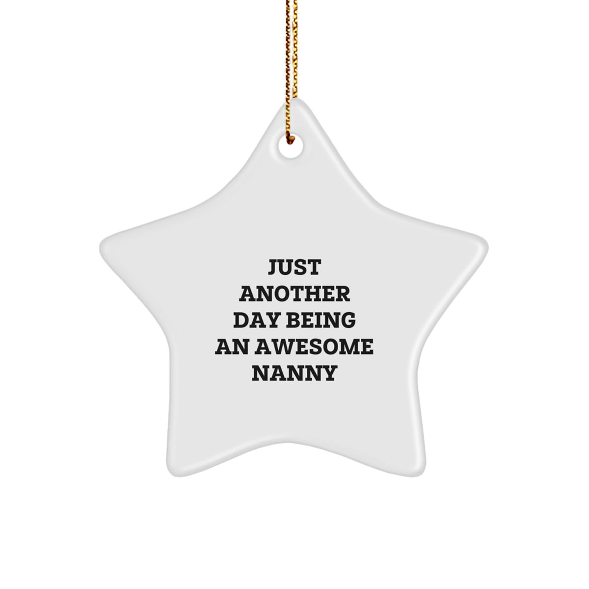 Cheerful Nanny Christmas Ornament Star Gift for Friends Novelty Bright - Image 1