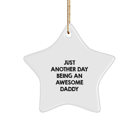 Playful Daddy Star Ornament Christmas Gift for Friends - Image 1