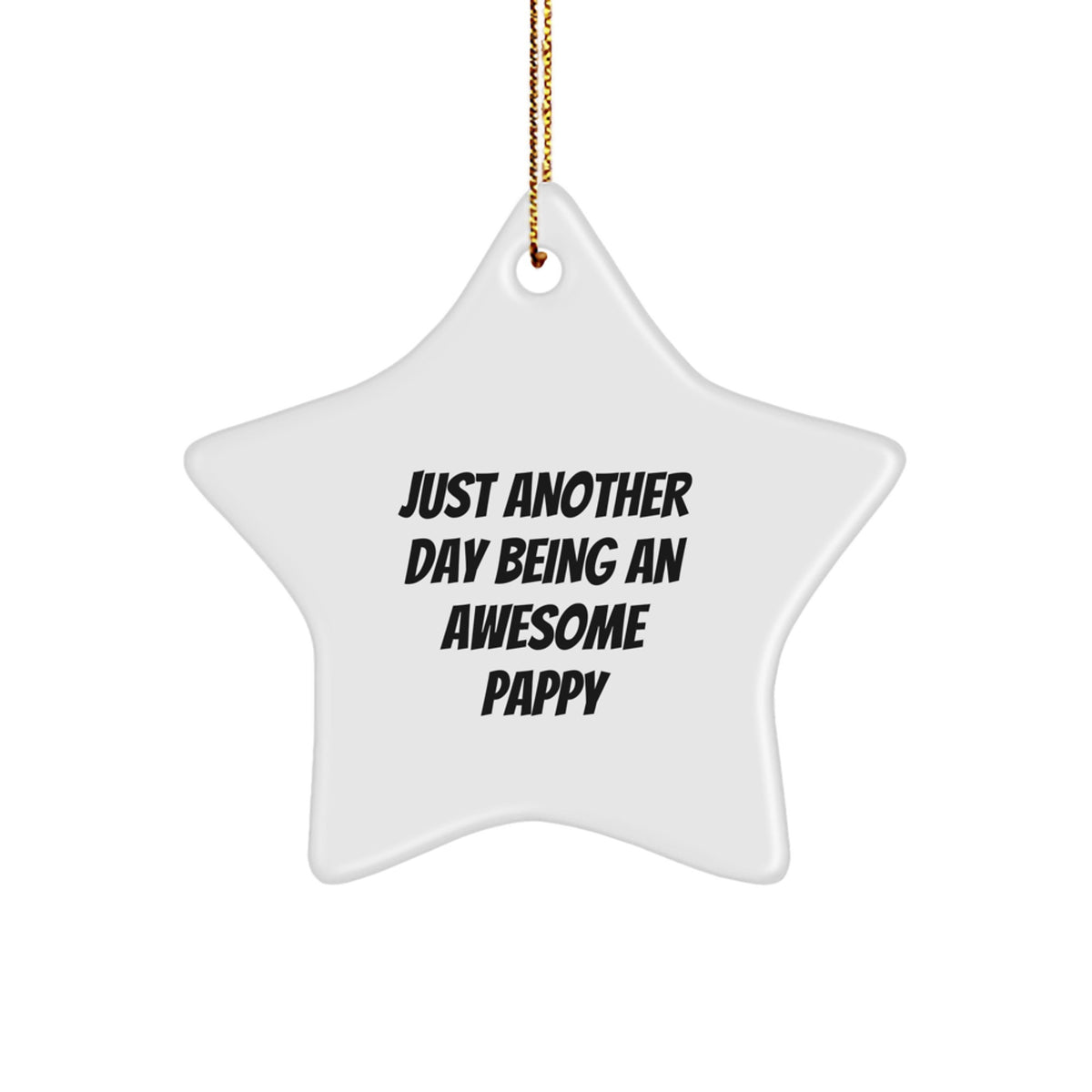 Cheeky Pappy Star Ornament for Friends Novelty Bright Christmas Unique Gift - Image 1