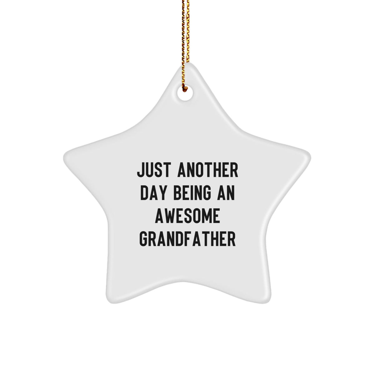 Christmas Gift for Grandfather - Surprise Star Ornament 'Awesome' - Image 1