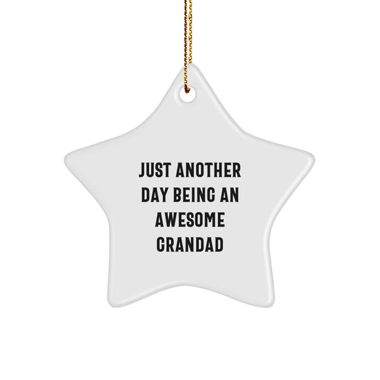Grandad Keepsake Christmas Ornament for Him Awesome Grandad Holiday Gift - Image 1