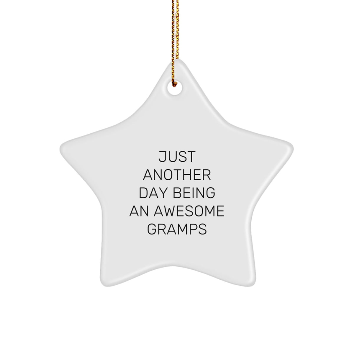 Gramps Keepsake Christmas Ornament for Him Gift – Awesome Gramps Star - Image 1