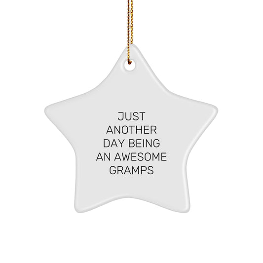 Gramps Keepsake Christmas Ornament for Him Gift – Awesome Gramps Star - Image 1