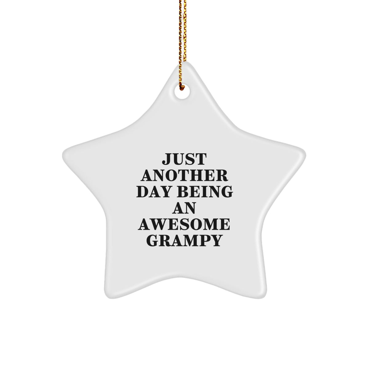 Funny Christmas Ornament Gift for Friends, Awesome Grampy Day Keepsake - Image 1