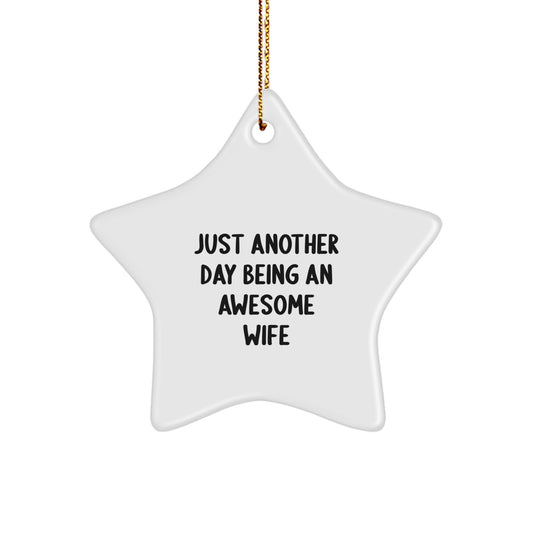 Favorite Wife Star Holiday Christmas Ornament Gift for a Sister - Image 1