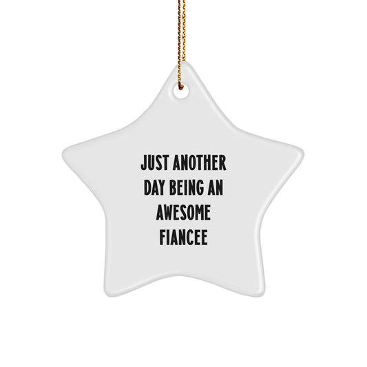 Fiancee Star Ornament for a Best Friend Companion Christmas Gift - Image 1