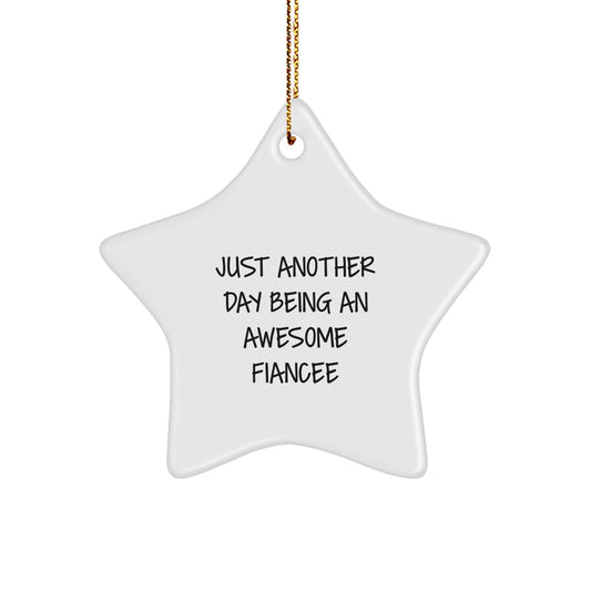 Fiancee Star Ornament Playful Novelty Christmas Gift for Friends - Image 1