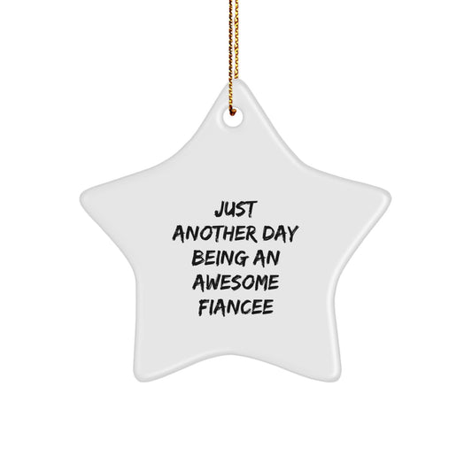 Fiancee Keepsake Christmas Ornament for Him Gift – Star Vivid Love - Image 1