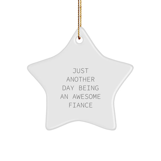 Fiance Novelty Christmas Ornament Gift for Friends - Image 1