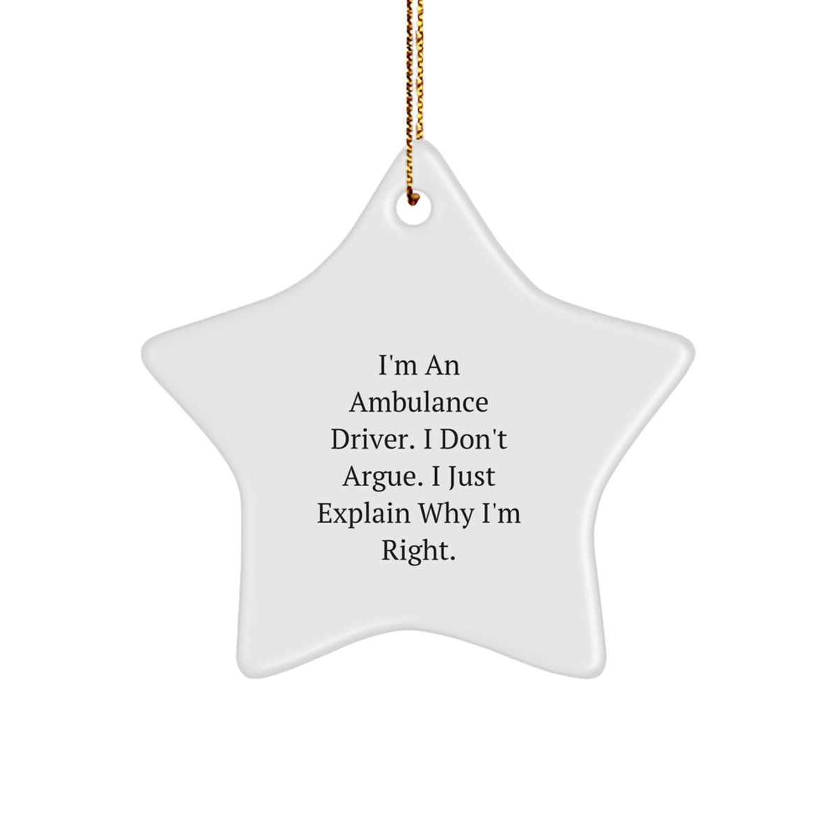 Collectible Christmas Ornament Gift for Neighbors - Ambulance Driver - Image 1