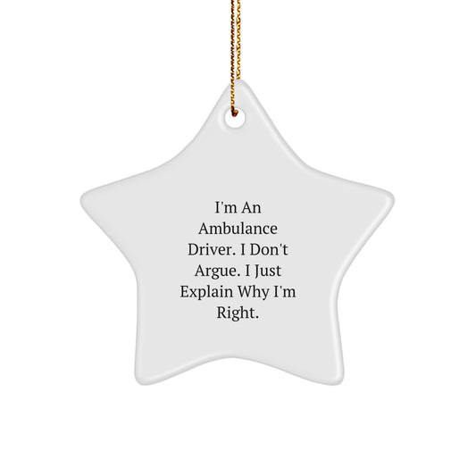 Collectible Christmas Ornament Gift for Neighbors - Ambulance Driver - Image 1