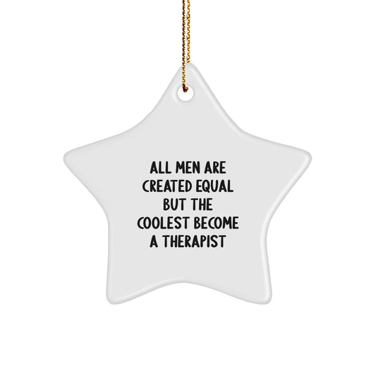 Therapist Keepsake Bright Holiday Christmas Ornament for Him Gift - Image 1