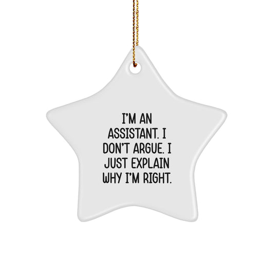 Assistant Keepsake Christmas Ornament for Him Gift - Image 1
