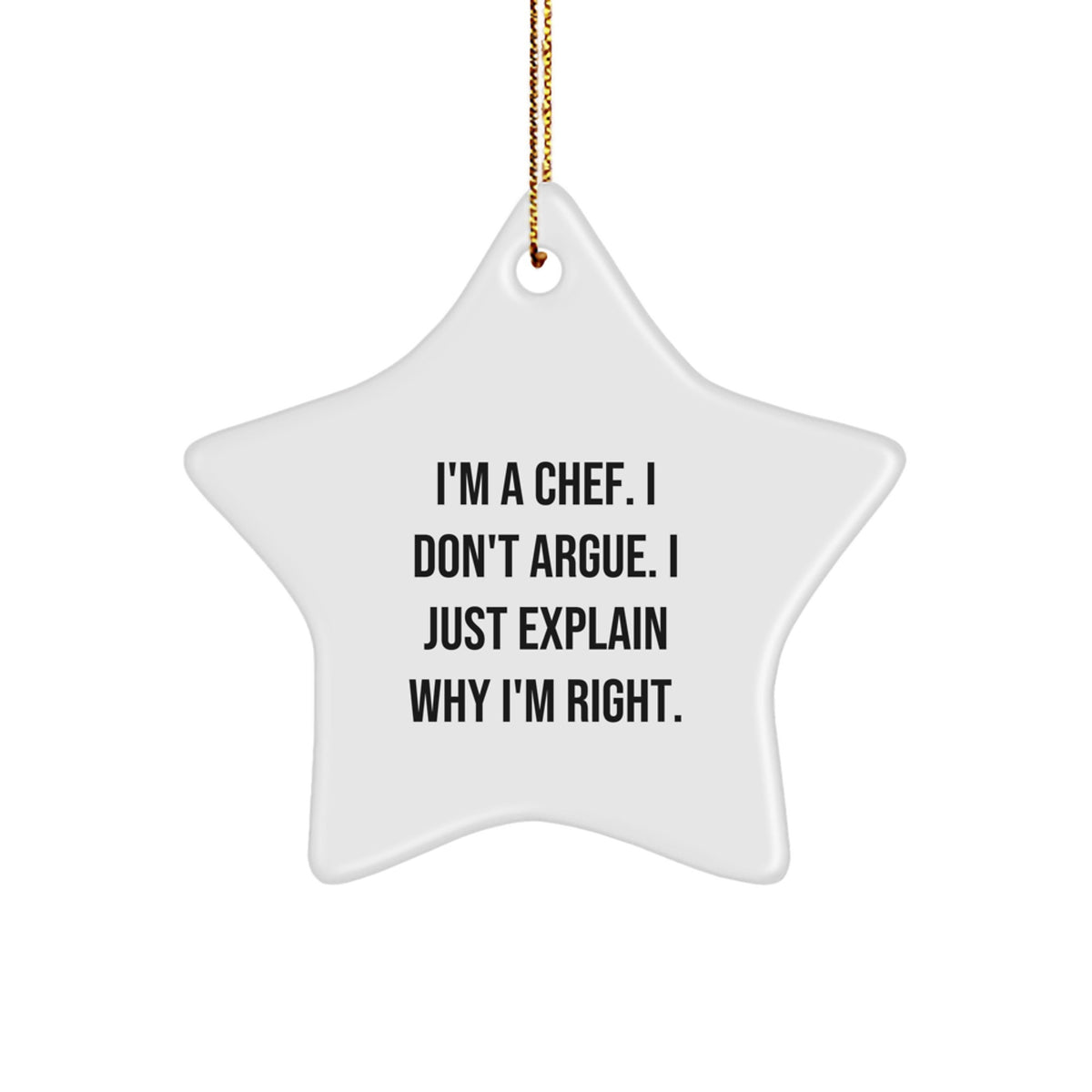 Sassy Chef Novelty Christmas Ornament for Friends Holiday Gift - Image 1