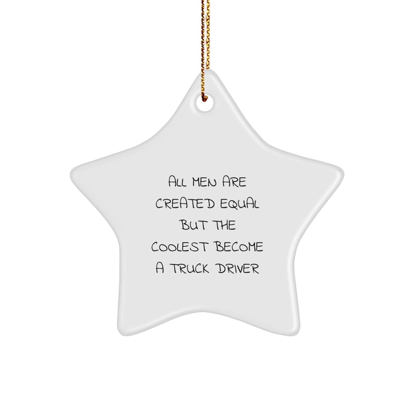 Christmas Unique Gifts for Truck Driver - Inspirational Star Ornament Gifts from Family - Unique Truck Driver Star Shaped Decorations for Home - Image 1