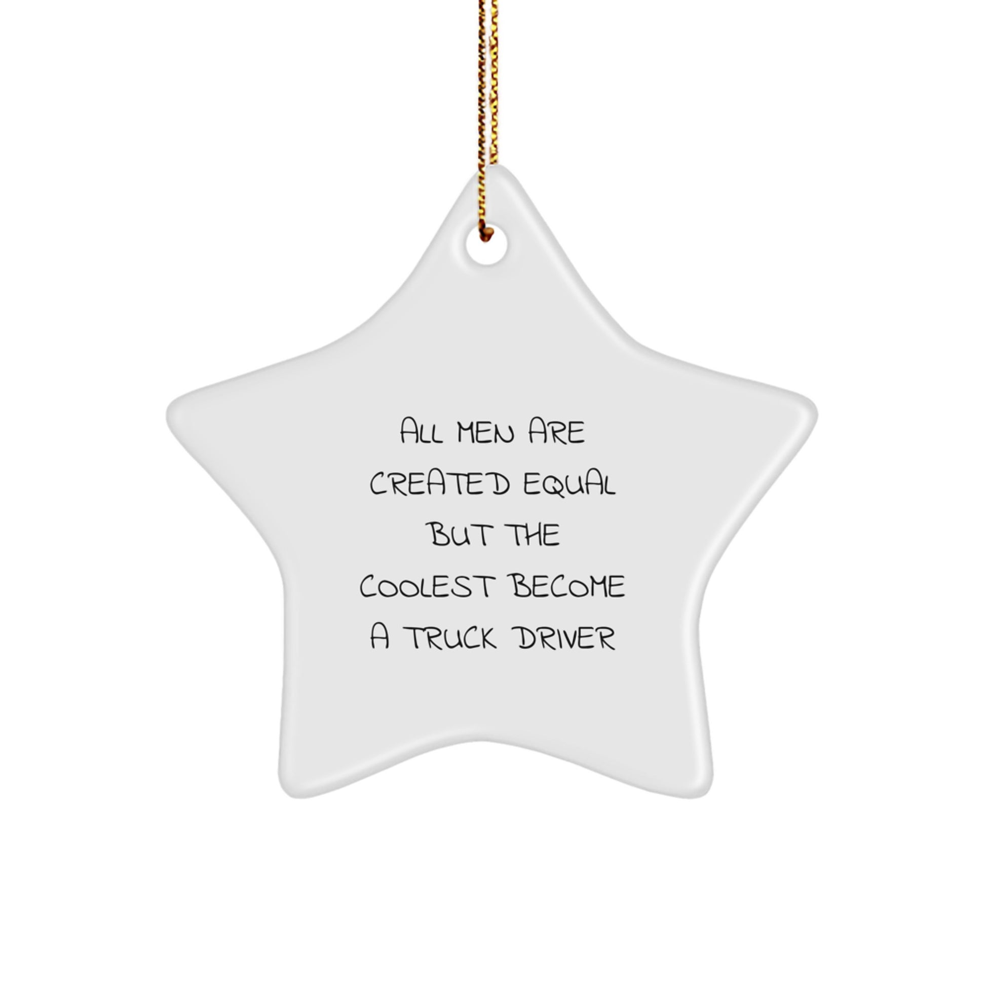 Christmas Unique Gifts for Truck Driver - Inspirational Star Ornament Gifts from Family - Unique Truck Driver Star Shaped Decorations for Home - Image 1