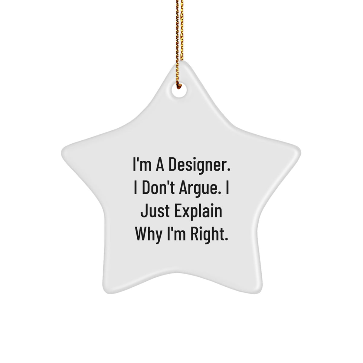 Christmas Gift Designer Star Ornament for Her Present - Image 1