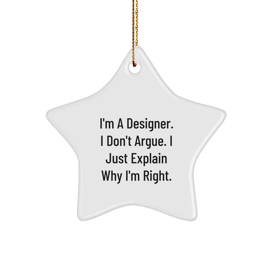 Christmas Gift Designer Star Ornament for Her Present - Image 1