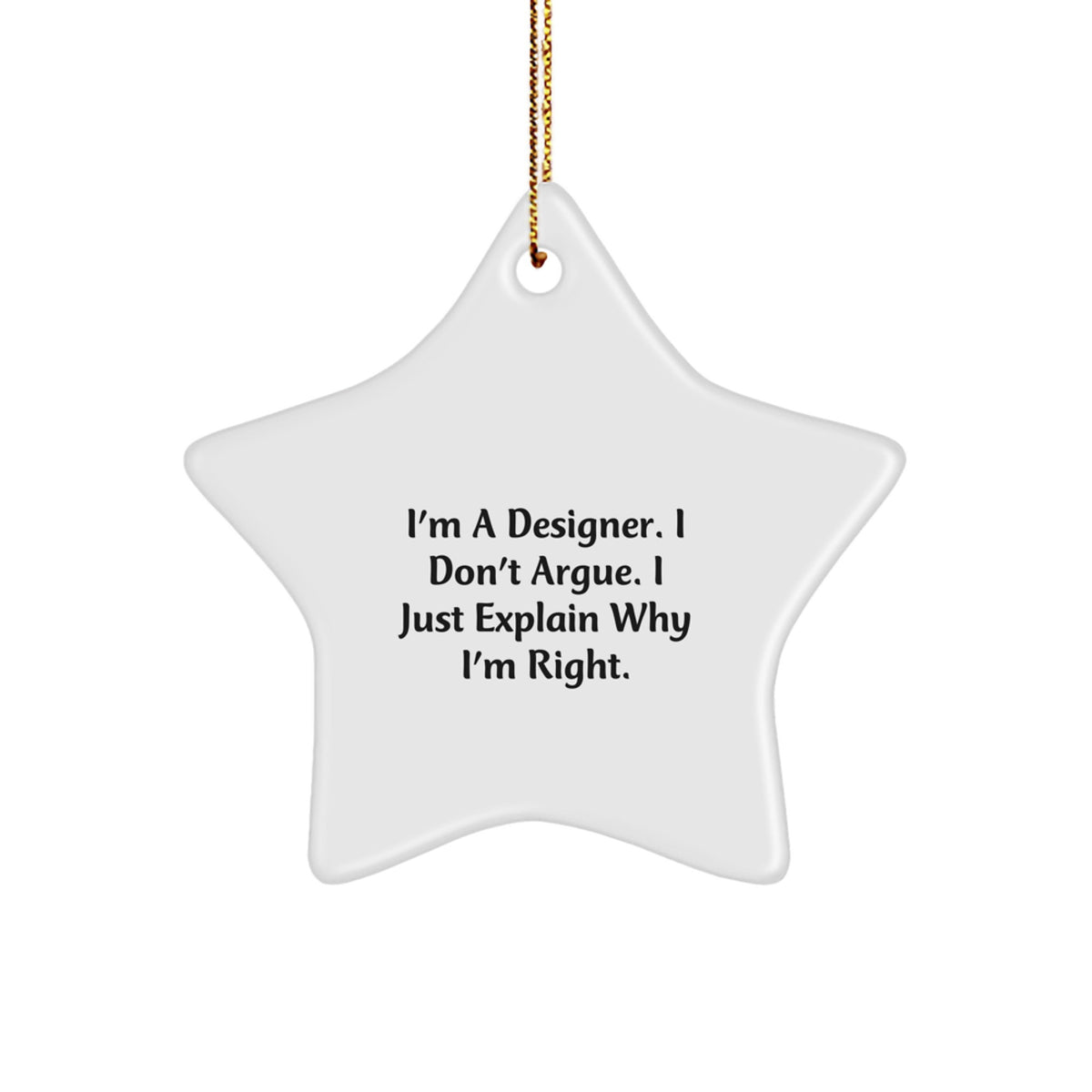 Bold Designer Star Ornament Novelty for Friends Christmas Gift - Image 1