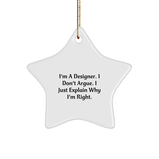 Bold Designer Star Ornament Novelty for Friends Christmas Gift - Image 1