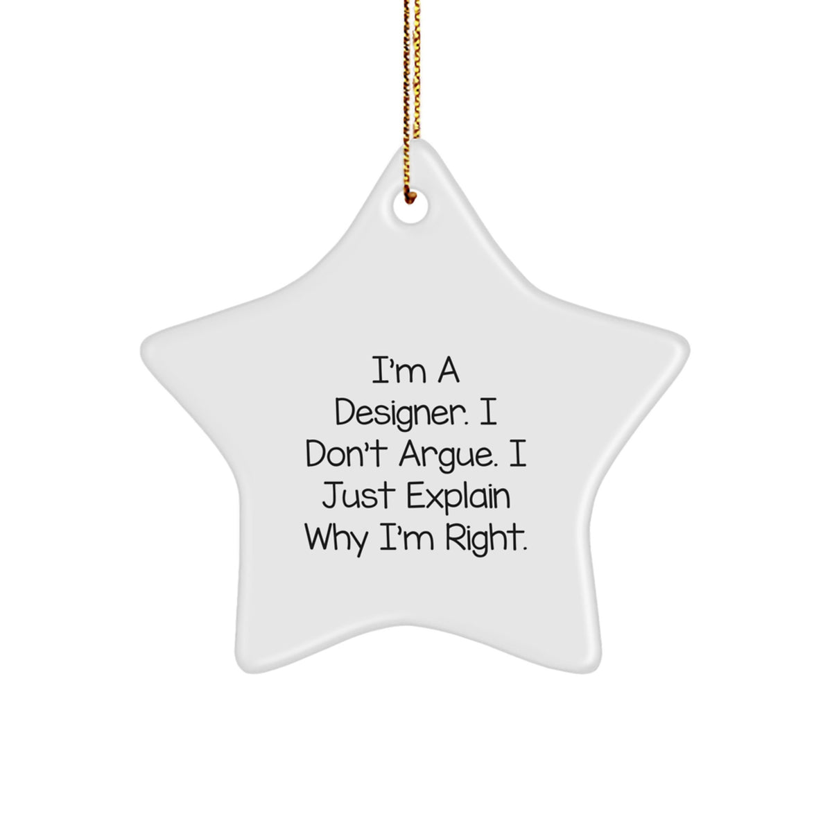 Designer Star Ornament for Coworkers Idea Bright Christmas Gift - Image 1