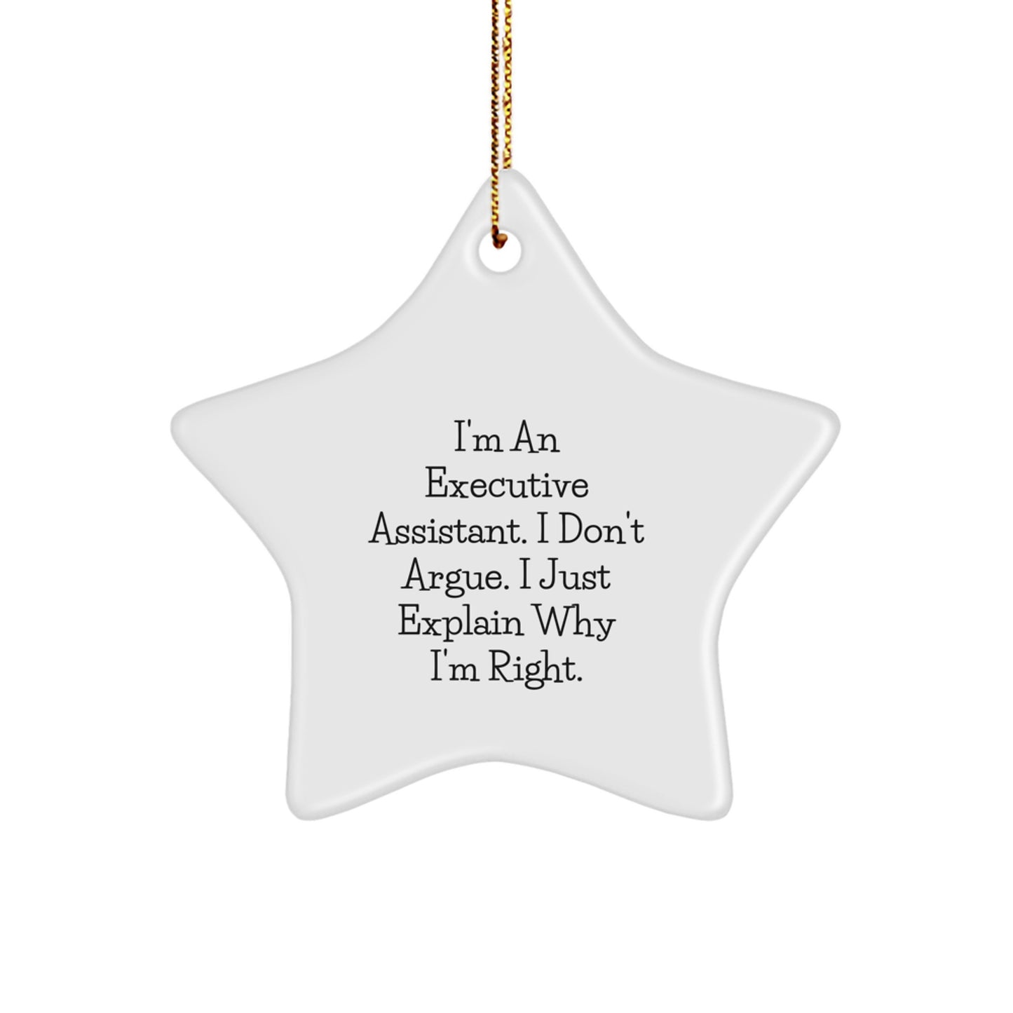 Funny Executive Assistant Gifts from Men to Women, Star Ornament for Coworkers, Christmas Unique Gifts - Image 1