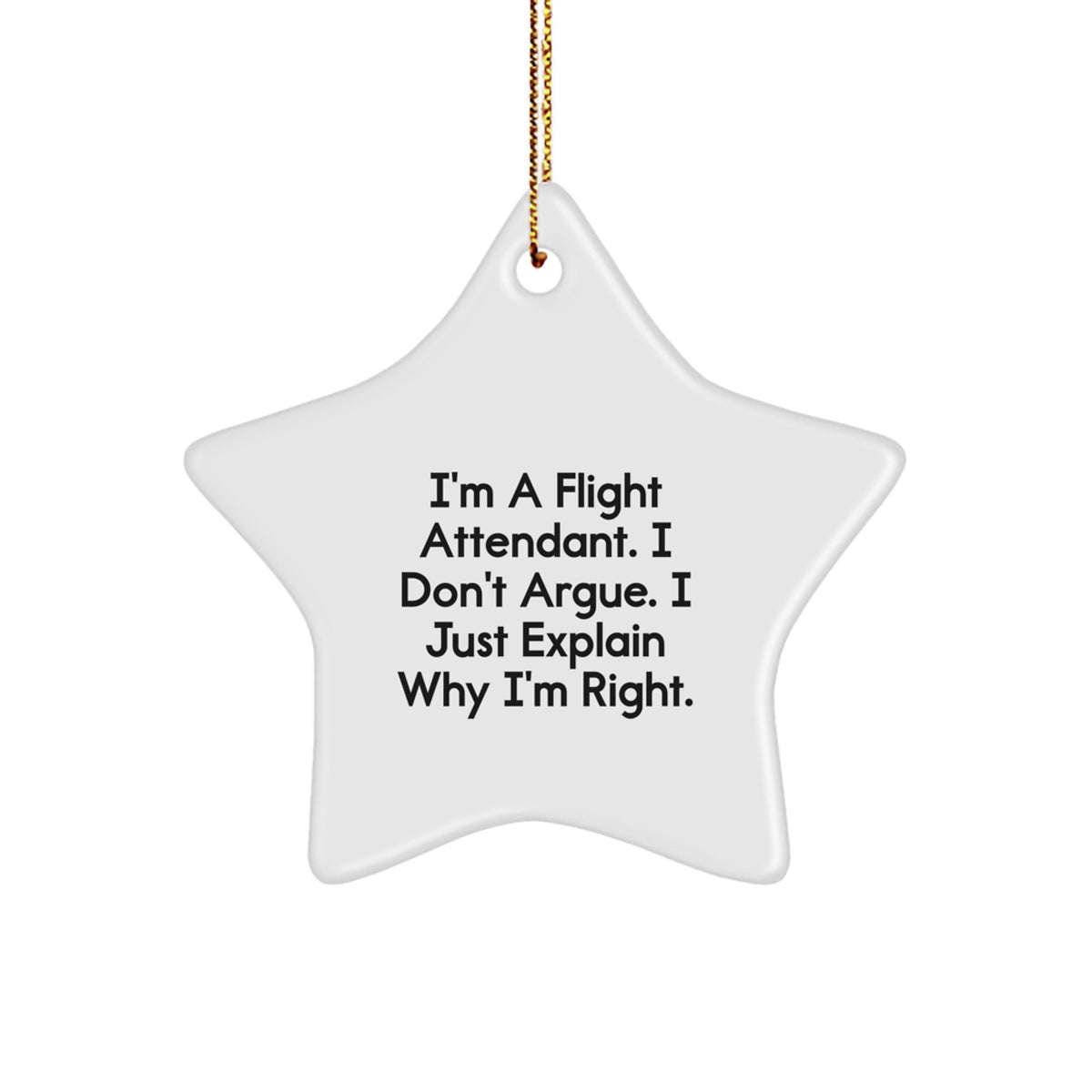 Sassy Flight Attendant Christmas Ornament Gift - A Memento for Roommates - Image 1