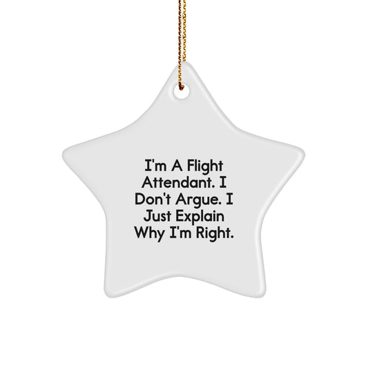 Sassy Flight Attendant Christmas Ornament Gift - A Memento for Roommates - Image 1