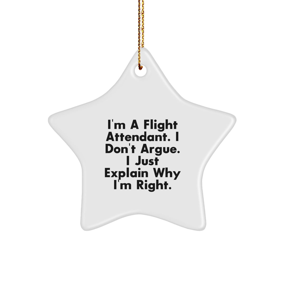Collectible Christmas Ornament Gift for Neighbors - Flight Attendant - Image 1