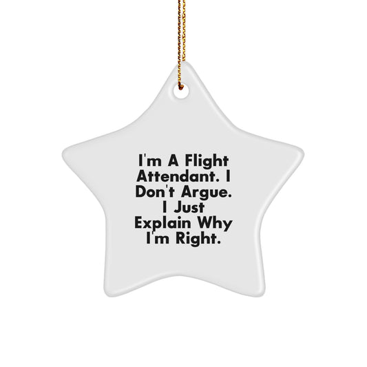 Collectible Christmas Ornament Gift for Neighbors - Flight Attendant - Image 1