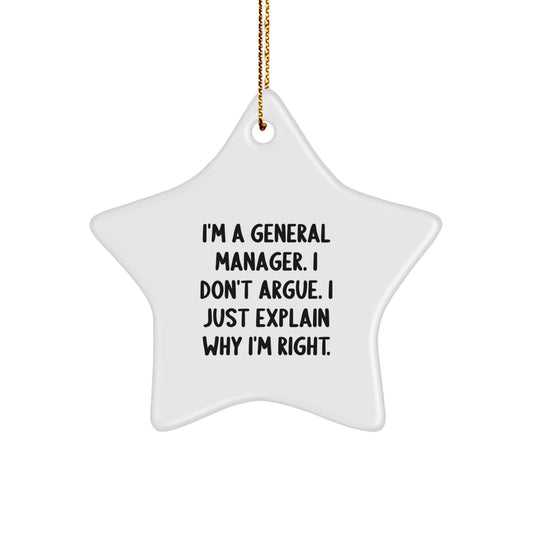 General Manager Christmas Ornament Gift for Family - Treasure, I'm Right - Image 1