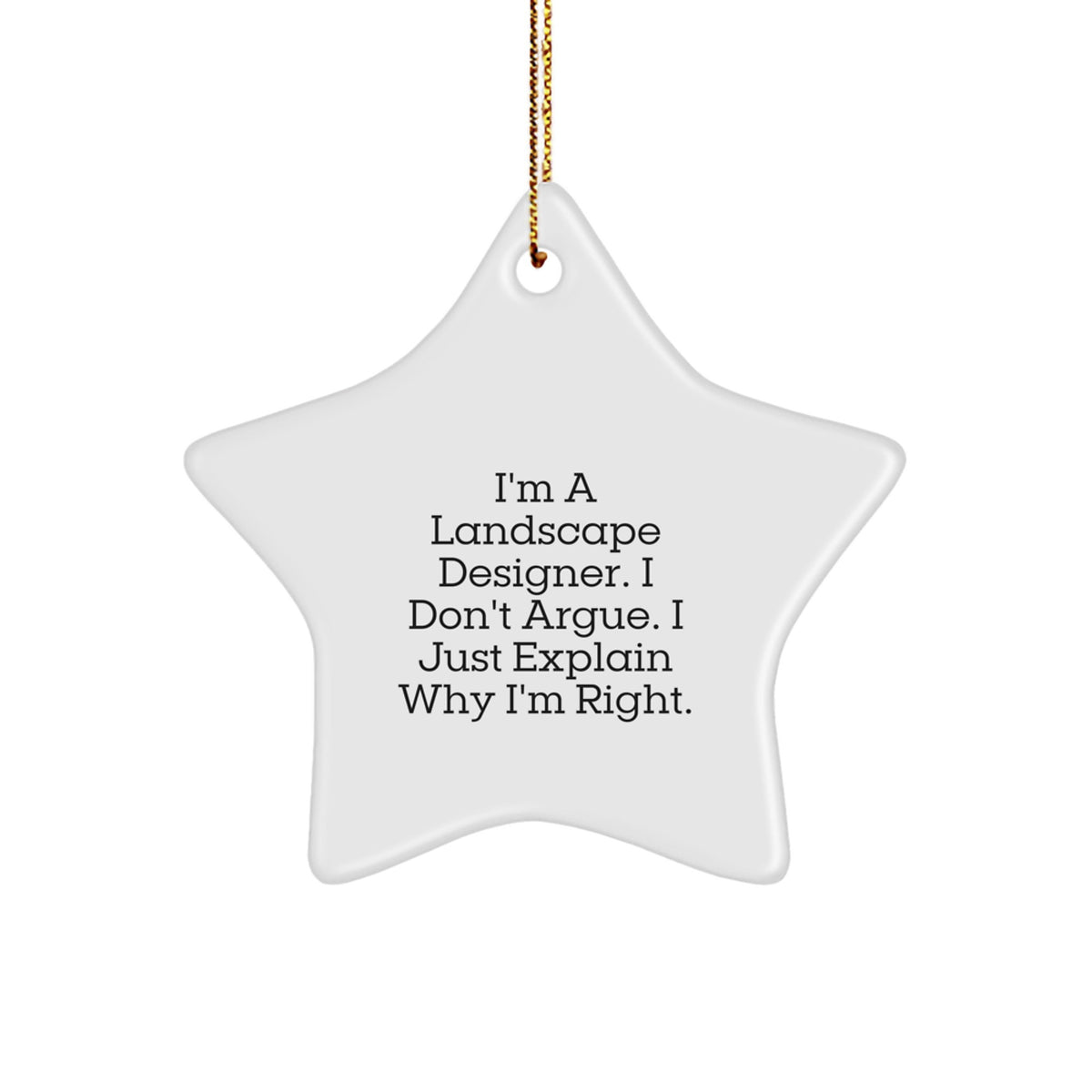 Christmas Ornament Gift for Family Landscape Designer - Lighthearted - Image 1