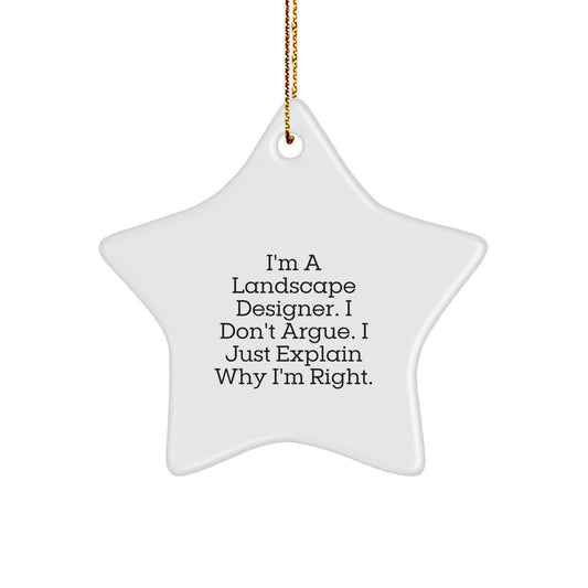 Christmas Ornament Gift for Family Landscape Designer - Lighthearted - Image 1