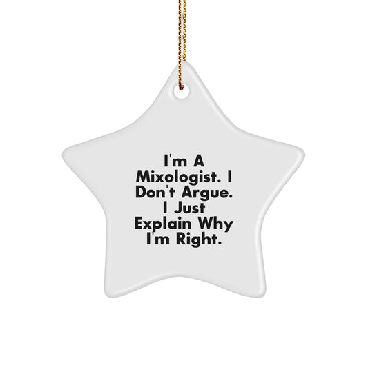 Funny Mixologist Christmas Star Ornament Gifts from Friends for Coworkers - Image 1