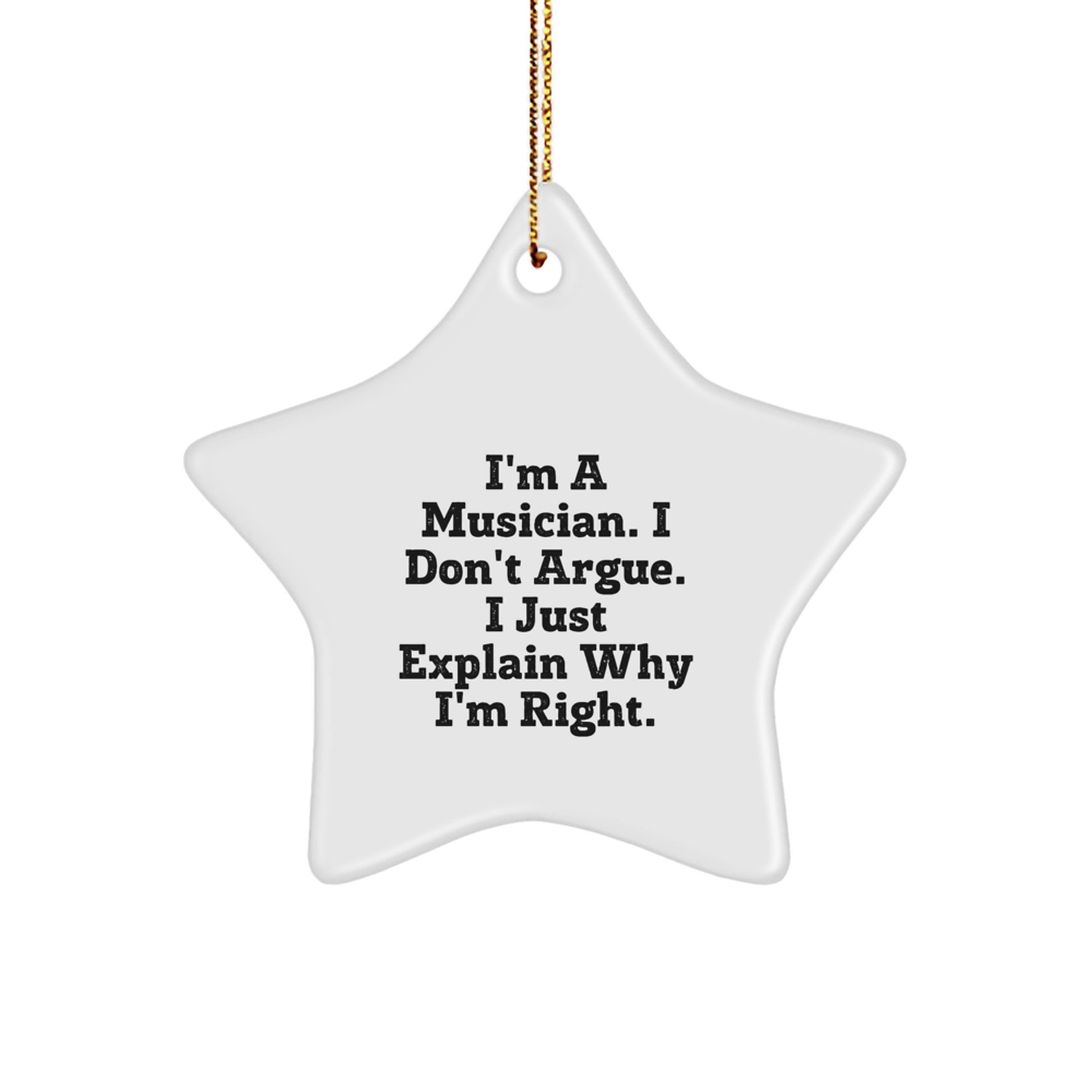 Funny Musician Star Ornament Gift for Him from Friends on Christmas Unique Gifts - Image 1