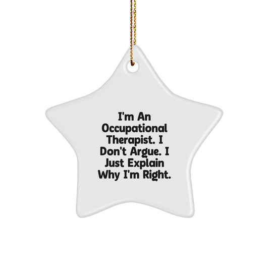 Funny Occupational Therapist Gifts, Cute Star Ornament for Occupational Therapist, Christmas Unique Gifts from Friends to Occupational Therapist - Image 1